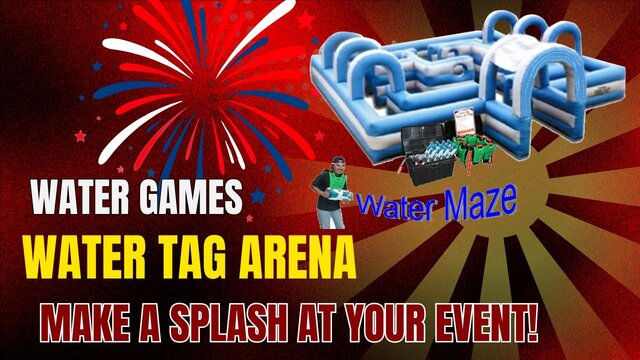 water tag blow up maze rentals