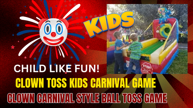 clown toss kids carnival game rentals