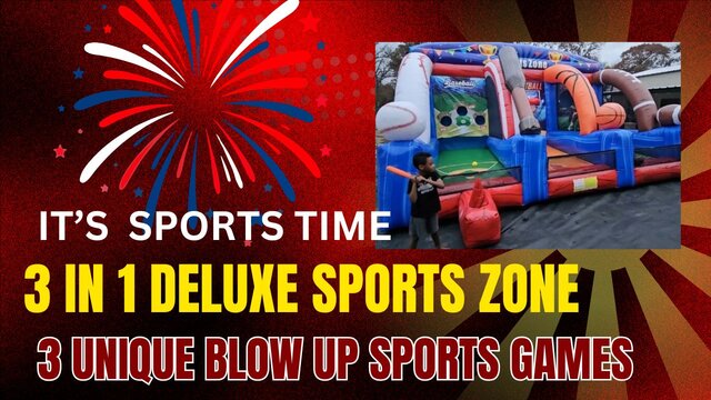 3 in 1 Sports Inflatable Games - Deluxe