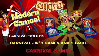 3 Carnival Games w /1 table