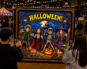 Halloween Photo Booth Backdrop