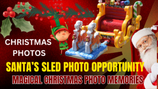 Santa Sleigh & Reindeer Photo Booth