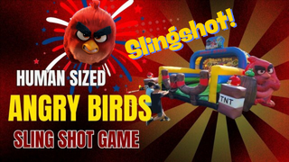Human Sized Angry Birds Sling Shot!