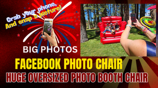Big red chair photo booth rentals
