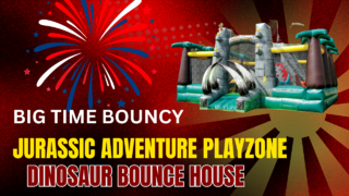 Jurassic Adventure Big Dinosaur Bounce House Rental- 35x35x16H