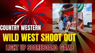 Wild West Shootout Game/with Nerf Guns - Light up Scoreboard