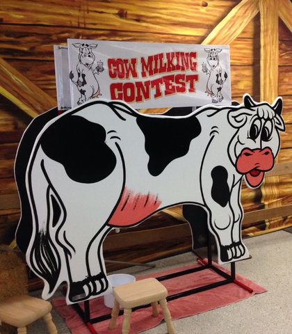 cow milking contest game rentals