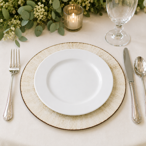 13” Rustic Ivory Charger Plate