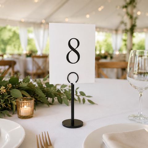 Black Table Number Stand 