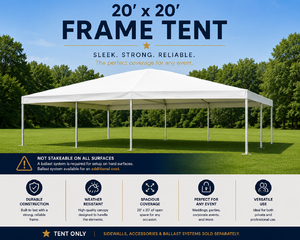 20 by 20 frame tent