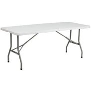6FT PLASTIC FOLDING BANQUET TABLE