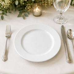 8¼” Classic White Porcelain Salad and Dessert Plate