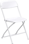 White Folding Chair (Steel-Poly)