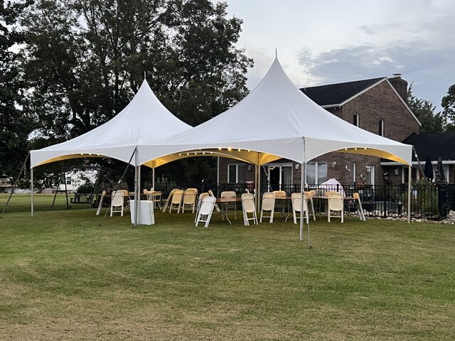 60 Person Tent, Table, Chair Bundle 