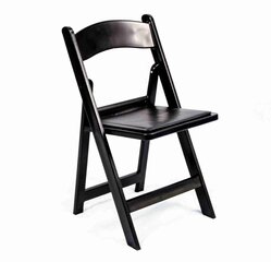 Black Resin Padded Chairs (Wedding or Formal use only)