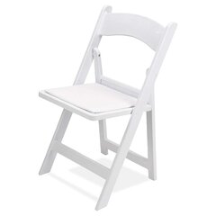 White Resin Padded Chairs (Wedding or Formal use only)