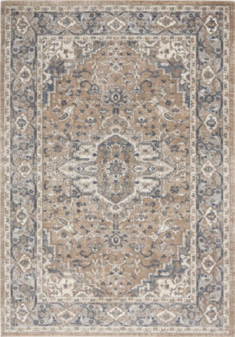 8'x10' Beige Oriental Area Rug