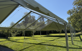 40'x90' Clear Top Keder Frame Tent