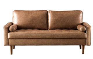 Brown Leather Loveseat 70