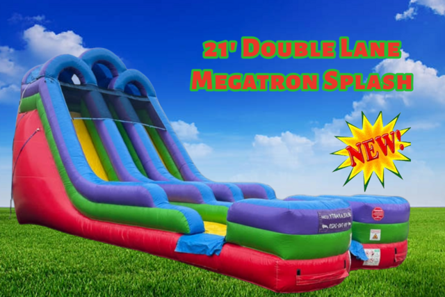 21' Megatron Splash Double Lane Water Slide