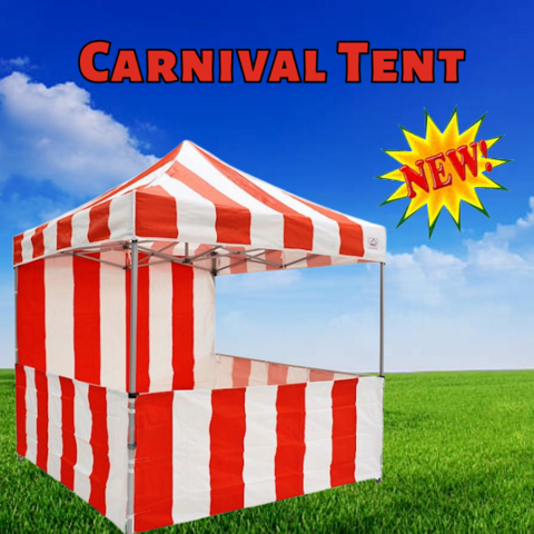 10' x 10' Red & White Carnival Tent