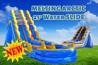 21' Melting Arctic Water Slide W/Pool