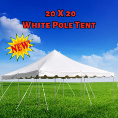 20' x 20' White Pole Tent