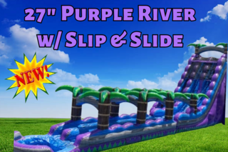 27' Purple River w/ Slip,Slide and Pool