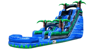18" Tropical Palm Waterslide