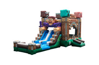 Adventure Bounce House with Double Slides (Dry)