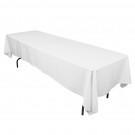 6ft. Rectangle Table FABRIC Cover - Floor Length (White)