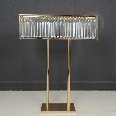 Elegant Rectangle Gold Acrylic Center Pieces
