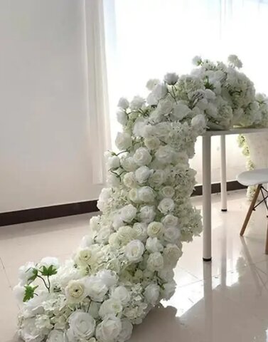 Ivory Floral Runner