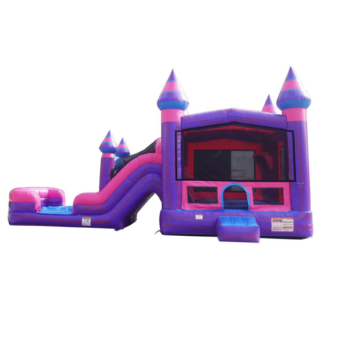 Pink Castle with Water Slide