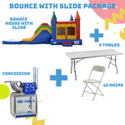 Bounce with Slide + 12Chairs and 2Tables + Concession