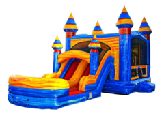 Blue Castle with Water Slide