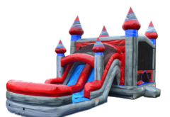 Silver Castle with Water Slide