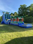 Tropic Thunder Double Lane Slide. 26’ tall. *Special. Friday delivery and Monday pick up. Enjoy this slide all weekend for only $999.*