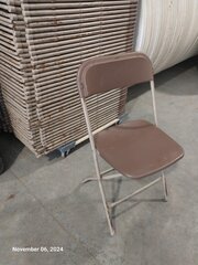 10 pack of used brown folding chairs for sale 