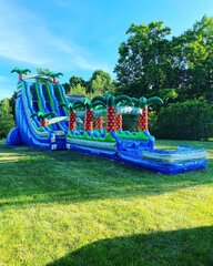 Tropic Thunder Double Lane Slide. 26' tall. *Special. Saturday delivery and Monday pick up. Enjoy this slide all weekend for only $1348.*