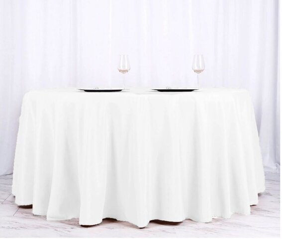 Round Polyester Tablecloth - 120