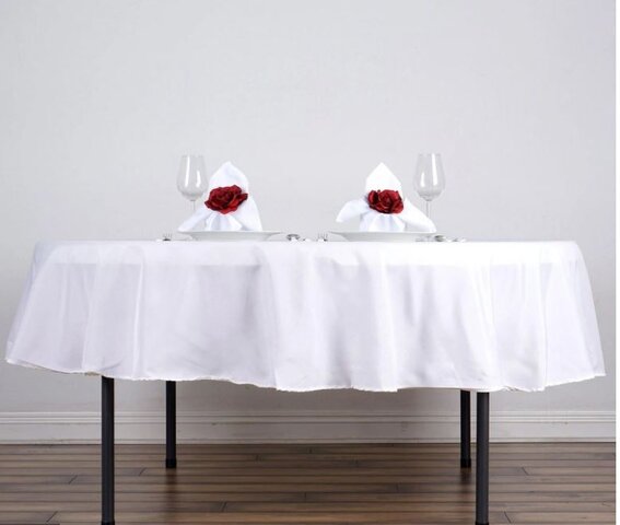 Round Polyester Tablecloth - 90