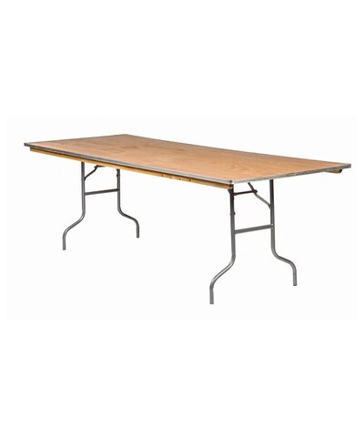 8' Rectangle Wooden Banquet Table