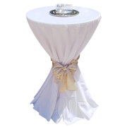 Round Polyester Bistro Tablecloth 120"