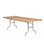 6' Rectangle Wooden Banquet Table