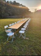 Tents, tables and chairs