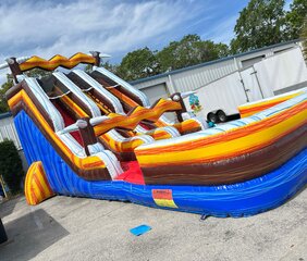 20ft Dual Lane Water Slide