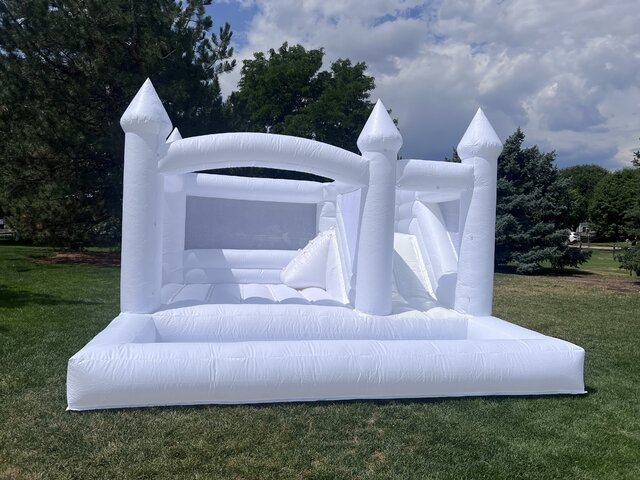 White Bounce House Castle