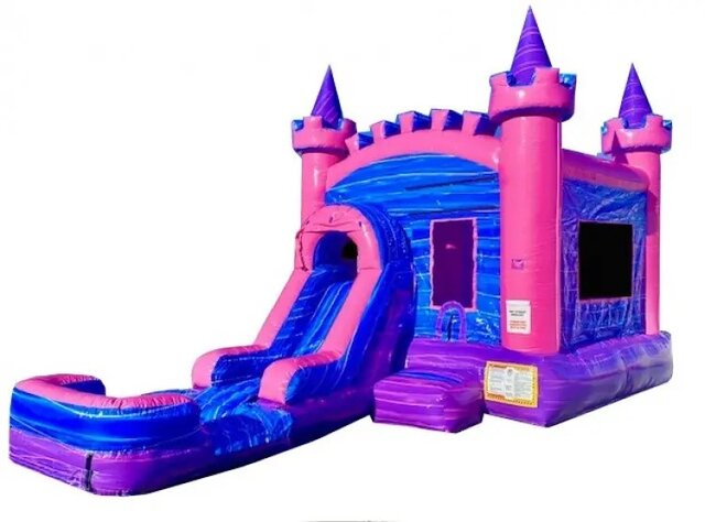 Princess Castle Bounce or Slide Combo Wet