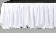 White 8ft. Stage Skirting